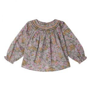 BONPOINT Griotte Exclusive Smocked Liberty Blouse | Mauve